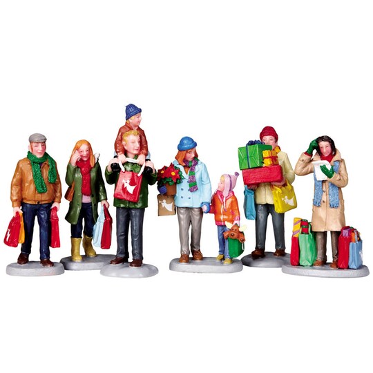 Lemax; Lemax© Caddington Village Accessory™: Holiday Shoppers, Set of 6; Category:Figurines; Image:1